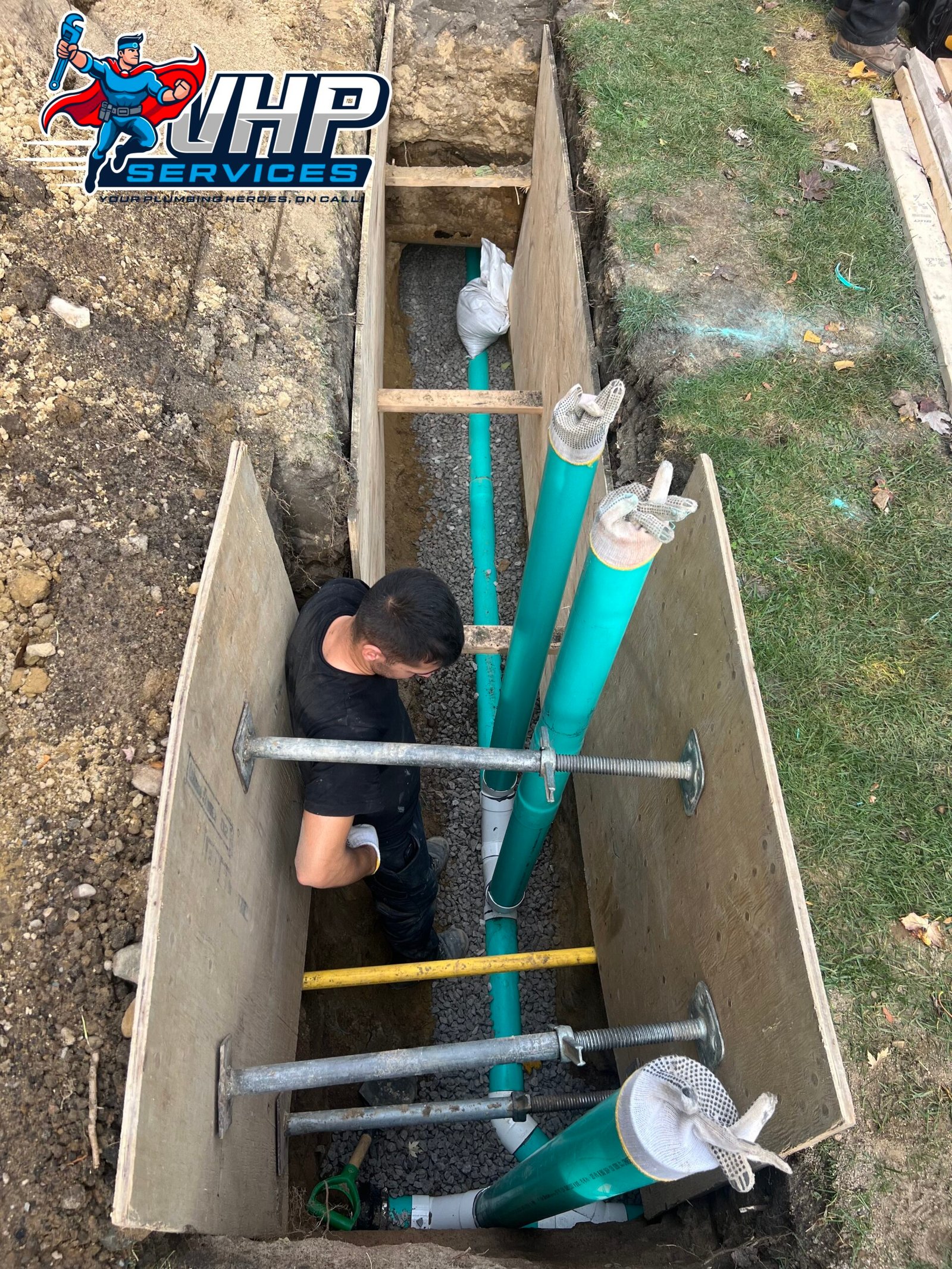 New PVC Drain Line from city to home, Toronto.