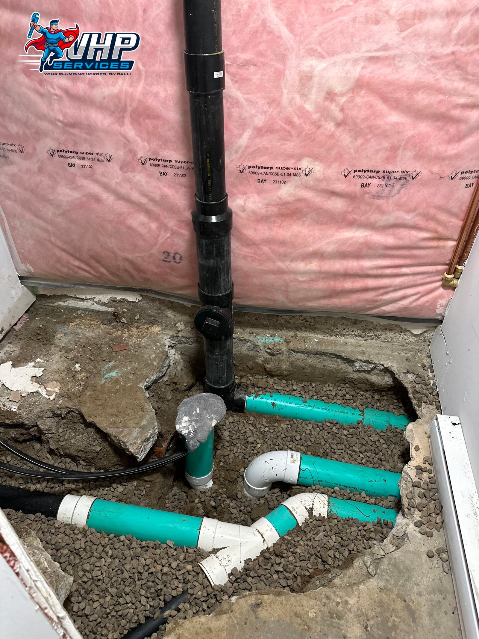 Drain Line Replacement, Whitby.