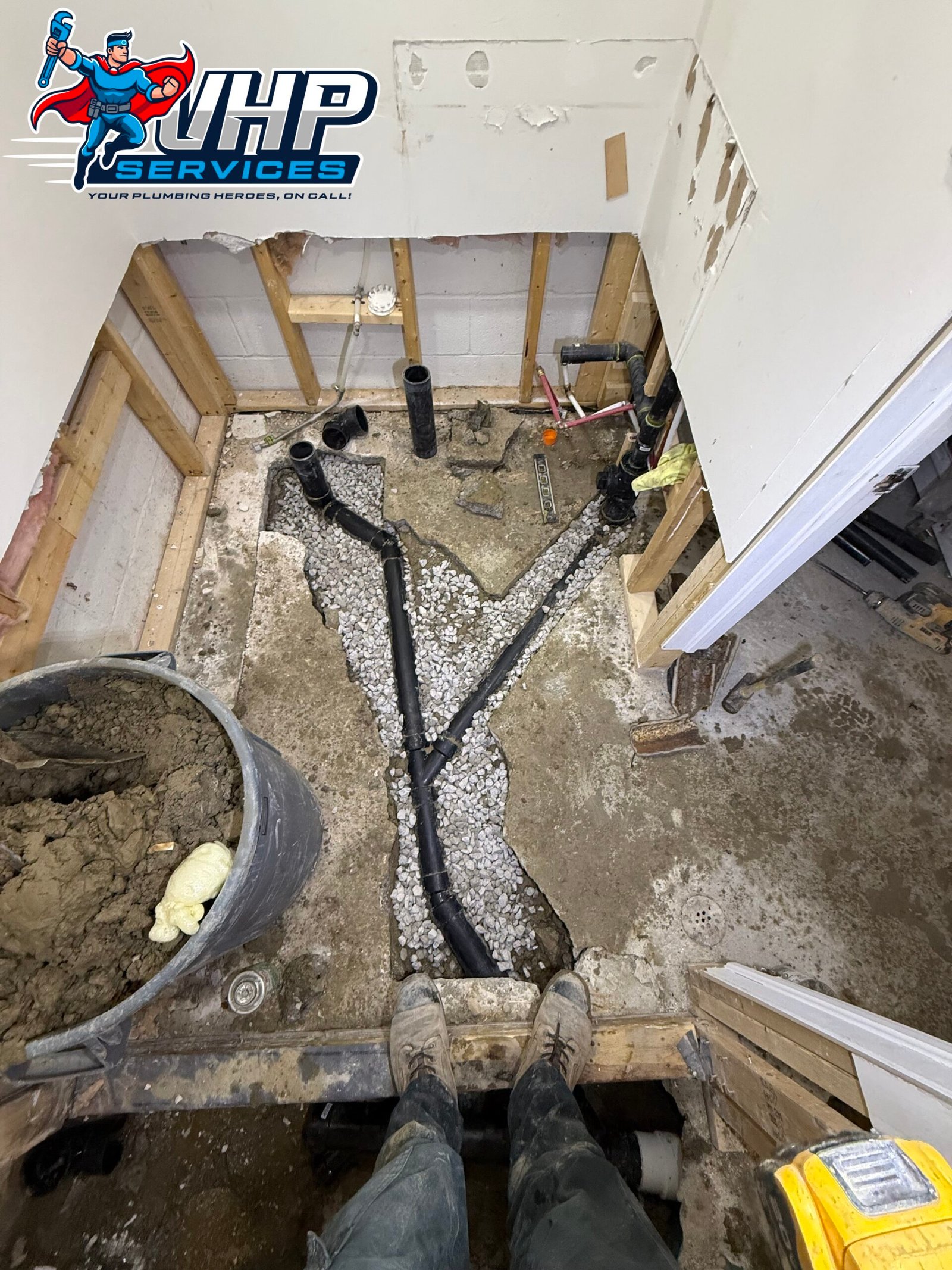 New Washroom Rough In Installation, Newmarket.