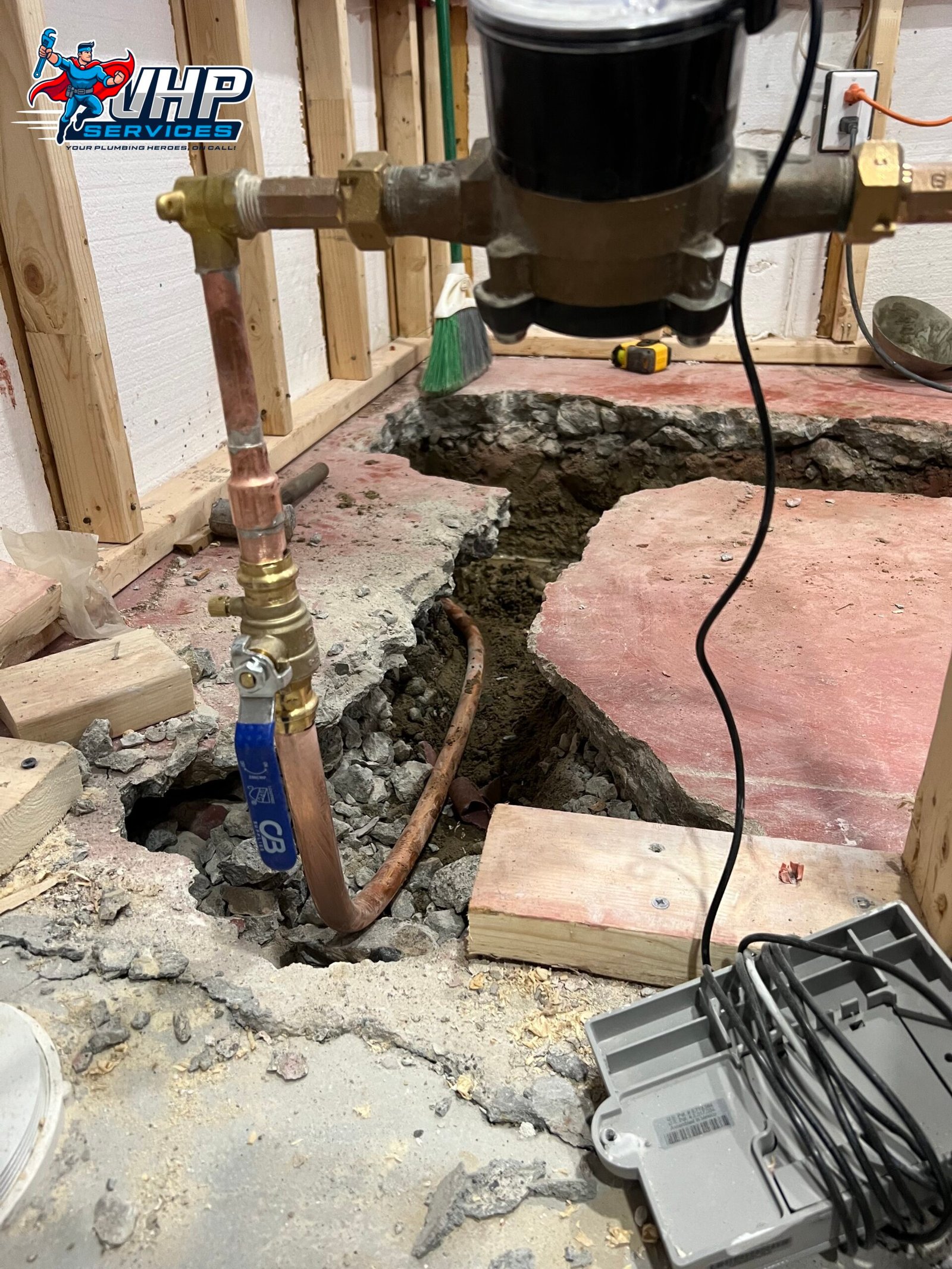 Plumber repairing damaged water pipe – low pressure issue solution
