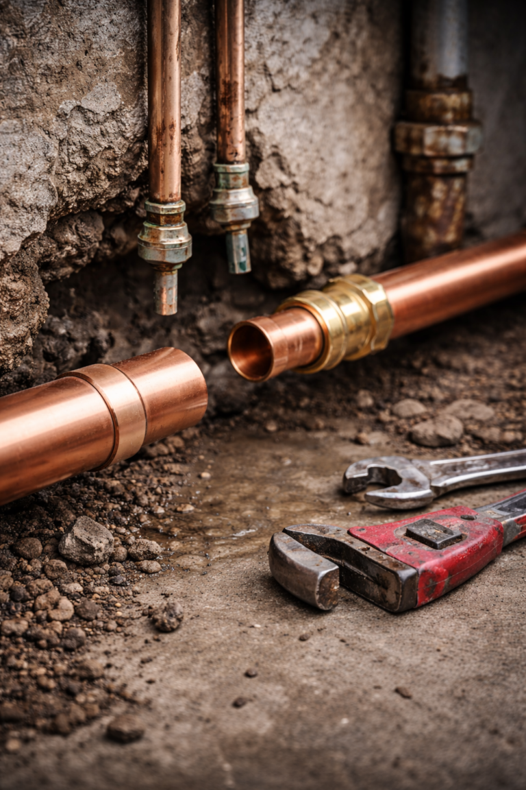 underground water pipe repair and fittings Toronto plumbing work